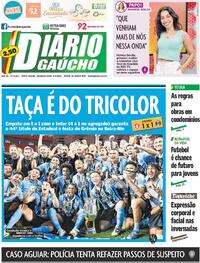 Capa do jornal Diário Gaúcho 09/03/2026