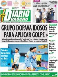 Capa do jornal Diário Gaúcho 09/04/2026