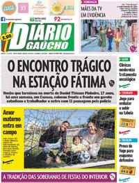 Capa do jornal Diário Gaúcho 09/05/2026