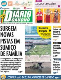 Capa do jornal Diário Gaúcho 10/02/2026
