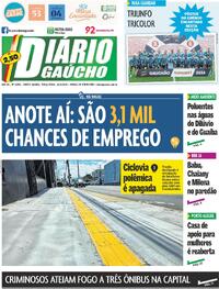 Capa do jornal Diário Gaúcho 10/03/2026