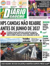 Capa do jornal Diário Gaúcho 10/04/2026