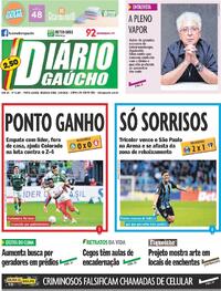 Capa do jornal Diário Gaúcho 10/08/2026