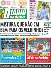Capa do jornal Diário Gaúcho 11/05/2026