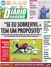 Capa do jornal Diário Gaúcho 13/02/2026