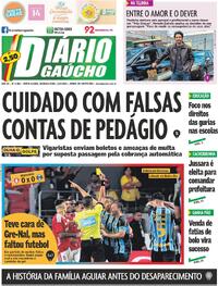 Capa do jornal Diário Gaúcho 13/04/2026