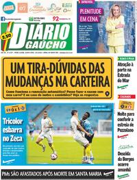 Capa do jornal Diário Gaúcho 15/01/2026