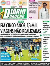 Capa do jornal Diário Gaúcho 15/04/2026