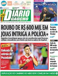 Capa do jornal Diário Gaúcho 16/01/2026
