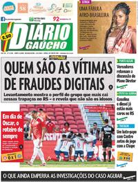 Capa do jornal Diário Gaúcho 16/03/2026