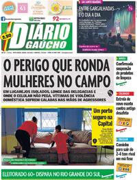 Capa do jornal Diário Gaúcho 16/05/2026