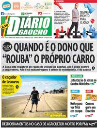 Capa do jornal Diário Gaúcho 17/01/2026