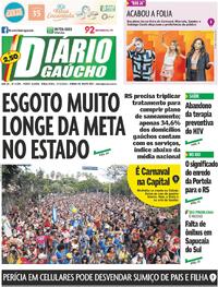 Capa do jornal Diário Gaúcho 17/02/2026