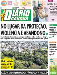 Capa do jornal Diário Gaúcho 17/04/2026