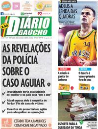 Capa do jornal Diário Gaúcho 18/04/2026