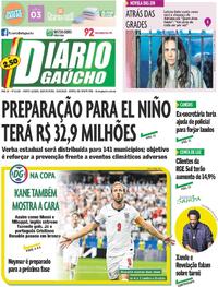Capa do jornal Diário Gaúcho 18/06/2026
