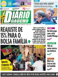 Capa Jornal Diário Gaúcho