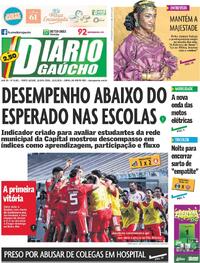 Capa do jornal Diário Gaúcho 19/03/2026