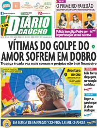 Capa do jornal Diário Gaúcho 20/01/2026