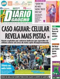 Capa do jornal Diário Gaúcho 20/03/2026