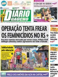Capa do jornal Diário Gaúcho 21/01/2026