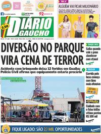 Capa do jornal Diário Gaúcho 21/04/2026