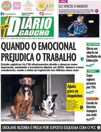 Capa do jornal Diário Gaúcho 22/05/2026
