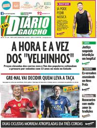 Capa do jornal Diário Gaúcho 23/02/2026