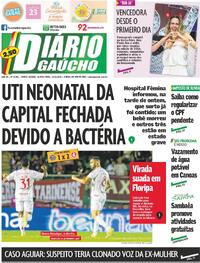 Capa do jornal Diário Gaúcho 23/04/2026