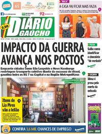 Capa do jornal Diário Gaúcho 24/03/2026