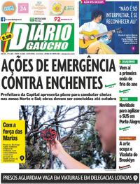 Capa do jornal Diário Gaúcho 24/04/2026