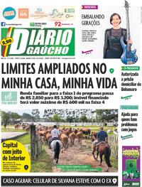 Capa do jornal Diário Gaúcho 25/03/2026