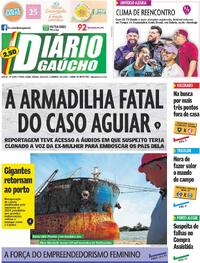 Capa do jornal Diário Gaúcho 25/04/2026