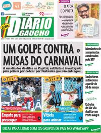 Capa do jornal Diário Gaúcho 26/02/2026