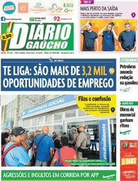 Capa do jornal Diário Gaúcho 27/01/2026