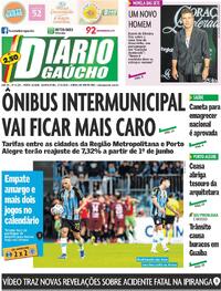 Capa do jornal Diário Gaúcho 27/05/2026