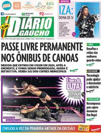 Capa do jornal Diário Gaúcho 28/02/2026