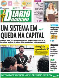Capa do jornal Diário Gaúcho 29/04/2026