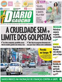 Capa do jornal Diário Gaúcho 29/05/2026
