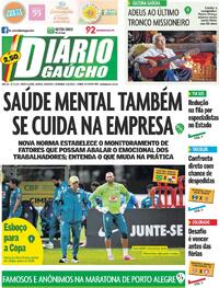 Capa do jornal Diário Gaúcho 30/05/2026
