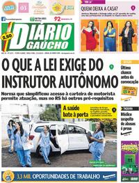 Capa do jornal Diário Gaúcho 31/03/2026
