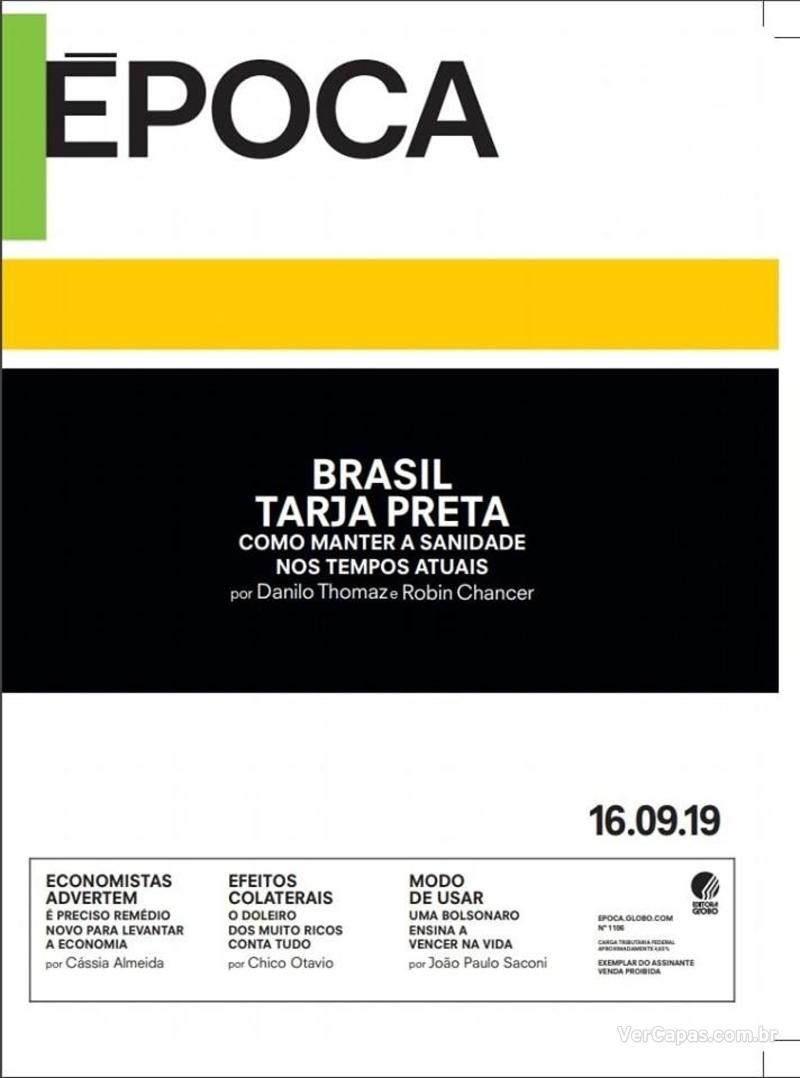 Capa revista Época 14/09/2019
