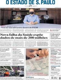Capa do jornal Estadão 02/12/2020