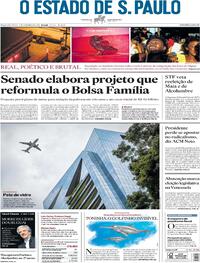 Capa do jornal Estadão 07/12/2020
