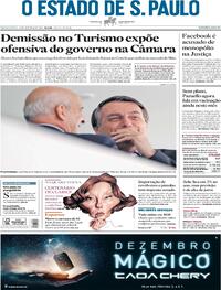 Capa do jornal Estadão 10/12/2020