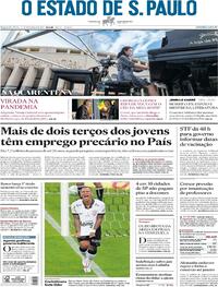Capa do jornal Estadão 14/12/2020