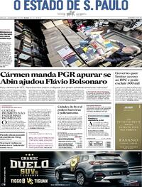Capa do jornal Estadão 19/12/2020