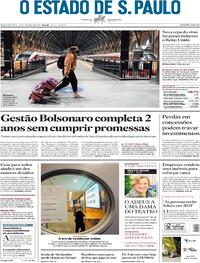 Capa do jornal Estadão 21/12/2020