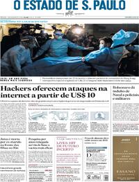 Capa do jornal Estadão 26/12/2020