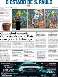 Capa do jornal Estadão 01/06/2021